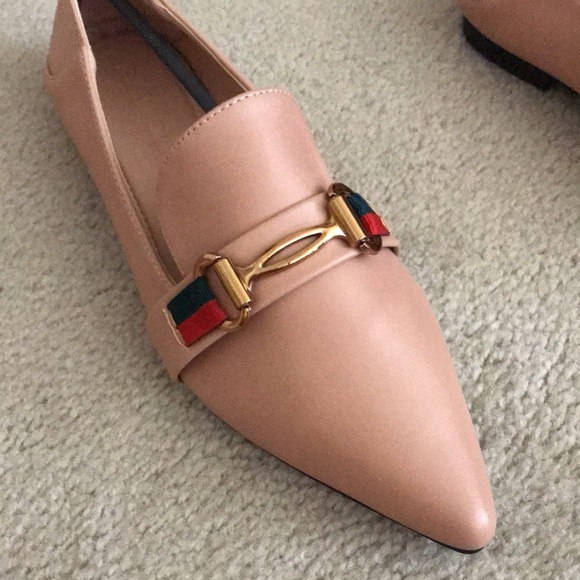 Modenpeak Women’s Ballet Flats Horsebit Pointy Toe. Color Apricot US 8 - Picture 2 of 4